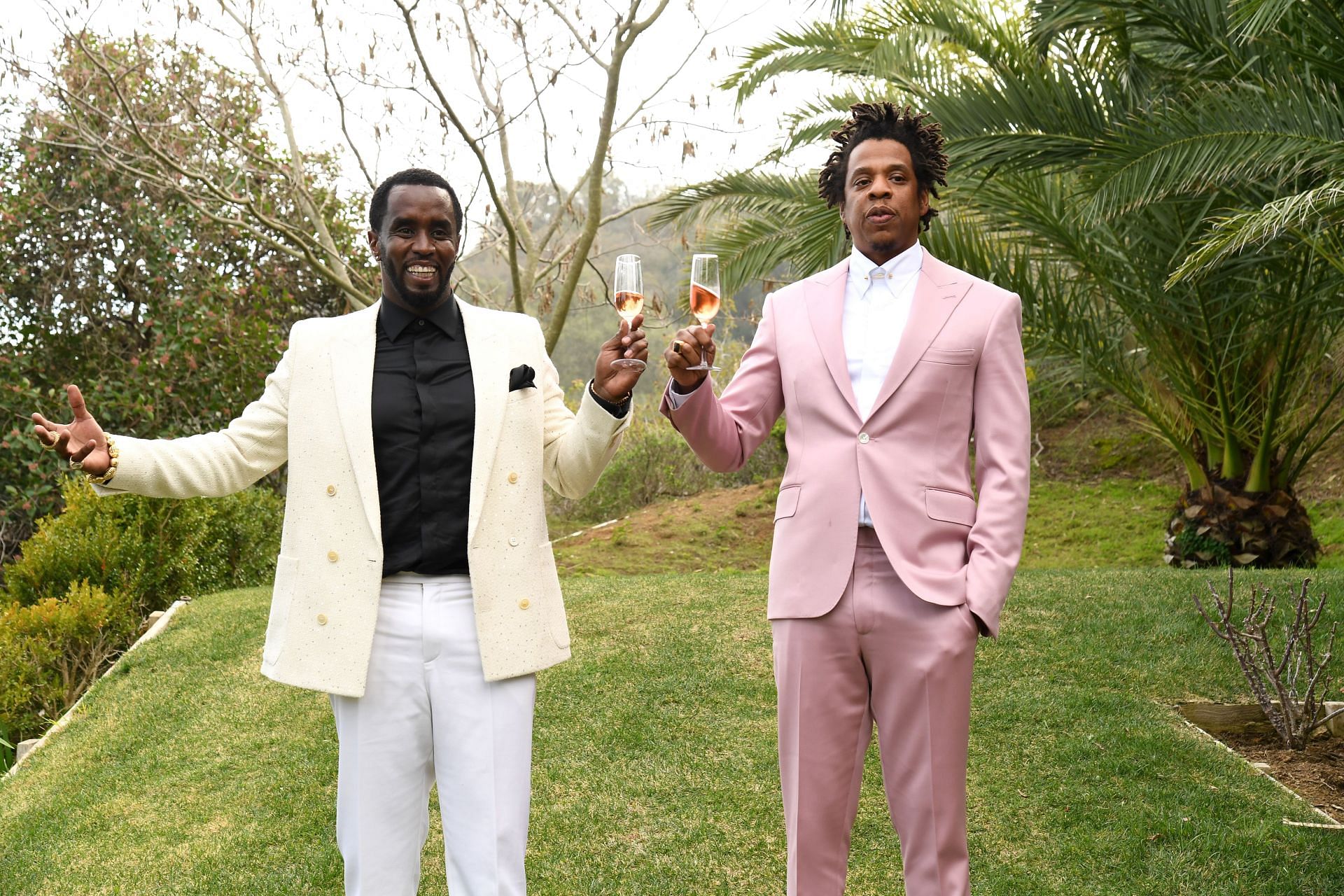 Sean Combs and Jay-Z at the 2020 Roc Nation THE BRUNCH on January 25, 2020. (Image via Getty)